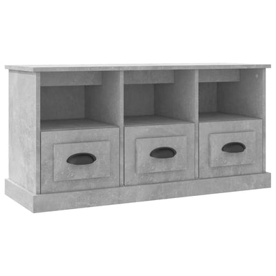 TV-taso betoninharmaa 100x35x50 cm tekninen puu