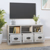 TV-taso betoninharmaa 100x35x50 cm tekninen puu