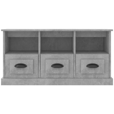 TV-taso betoninharmaa 100x35x50 cm tekninen puu