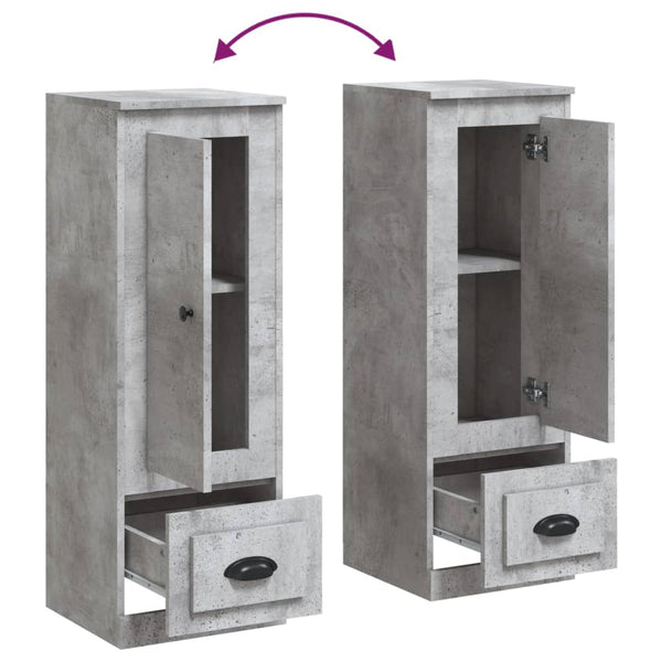 Betoninharmaa kaappi Gilde 36x35,5x103,5cm (puinen)