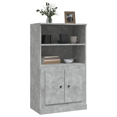 Kaappi betoninharmaa 60x35,5x103,5 cm tekninen puu