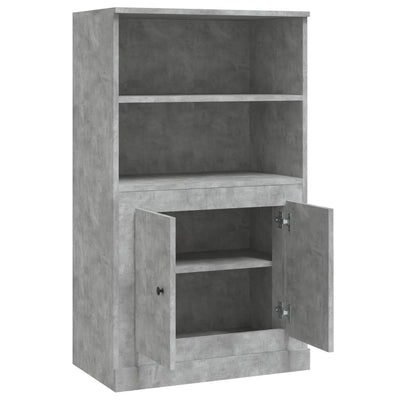Kaappi betoninharmaa 60x35,5x103,5 cm tekninen puu