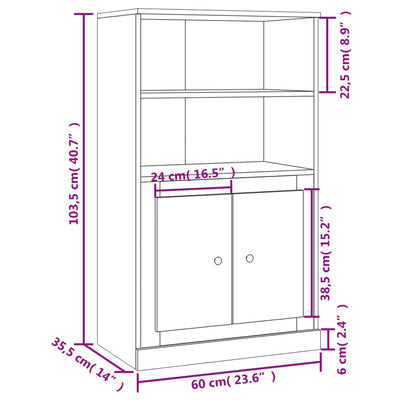 Kaappi harmaa Sonoma 60x35,5x103,5 cm tekninen puu