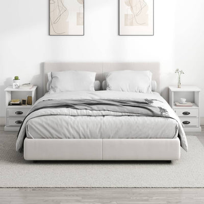 Valkoinen yöpöydät Radislavca 43x36x60cm (2 kpl)