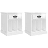 Valkoinen yöpöydät Arsimia 43x36x50cm (2 kpl korkeakiilto)