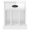 Valkoinen yöpöydät Arsimia 43x36x50cm (2 kpl korkeakiilto)
