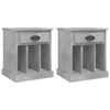 Betoninharmaa yöpöydät Arsimia 43x36x50cm (2 kpl)