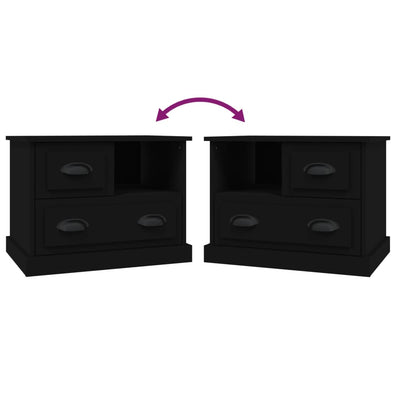 Musta yöpöytä Kodesch 60x39x45cm