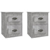 Betoninharmaa seinäkiinnitettävät yöpöydät Arden 41,5x36x53cm (2 kpl)