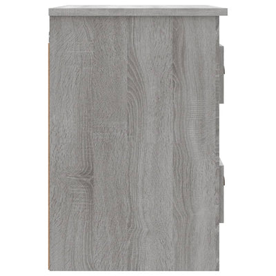 Seinäkiinnitettävät yöpöydät 2 kpl harmaa Sonoma 41,5x36x53 cm