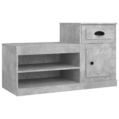 Kenkäkaappi betoninharmaa 100x42x60 cm tekninen puu