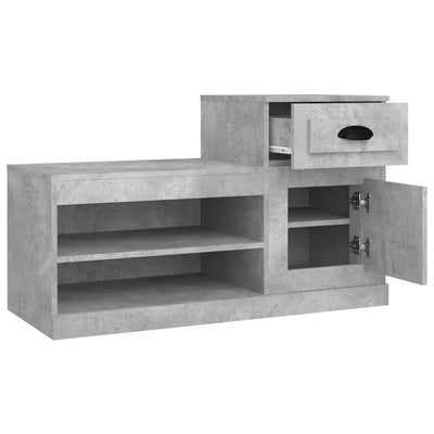Kenkäkaappi betoninharmaa 100x42x60 cm tekninen puu