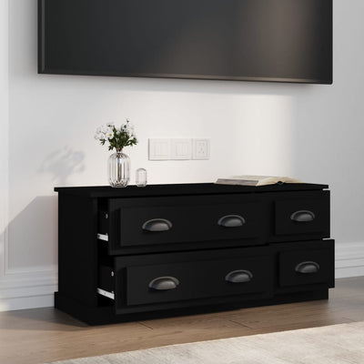 TV-taso musta 100x35,5x45 cm tekninen puu