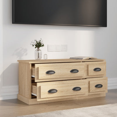 TV-taso Sonoma-tammi 100x35,5x45 cm tekninen puu