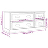 TV-taso Sonoma-tammi 100x35,5x45 cm tekninen puu