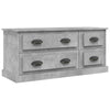 TV-taso betoninharmaa 100x35,5x45 cm tekninen puu