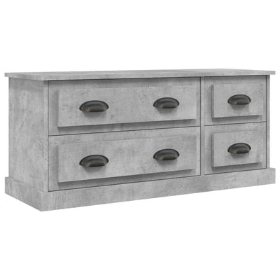 TV-taso betoninharmaa 100x35,5x45 cm tekninen puu