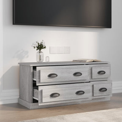 TV-taso harmaa Sonoma 100x35,5x45 cm tekninen puu