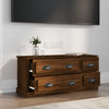 TV-taso ruskea tammi 100x35,5x45 cm tekninen puu