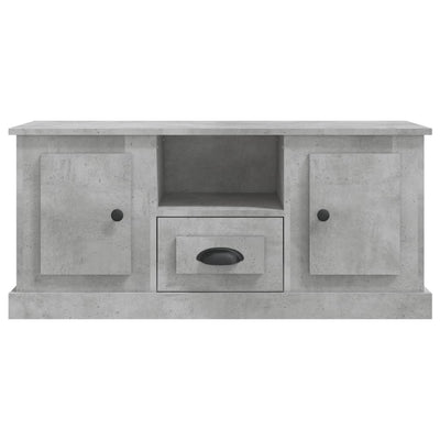 TV-taso betoninharmaa 100x35,5x45 cm tekninen puu
