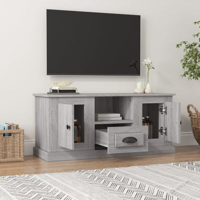 TV-taso harmaa Sonoma 100x35,5x45 cm tekninen puu