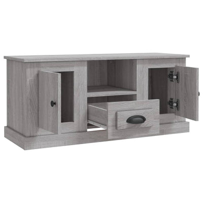 TV-taso harmaa Sonoma 100x35,5x45 cm tekninen puu