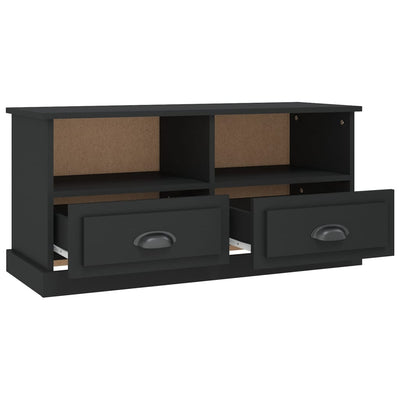 TV-taso musta 93x35,5x45 cm tekninen puu