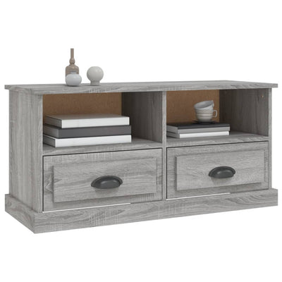 TV-taso harmaa Sonoma 93x35,5x45 cm tekninen puu