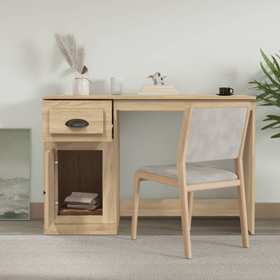 Työpöytä laatikolla Sonoma-tammi 115x50x75 cm tekninen puu