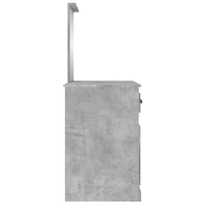 Peilipöytä betoninharmaa 90x50x132,5 cm tekninen puu