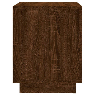 Yöpöydät 2 kpl ruskea tammi 44x35x45 cm tekninen puu