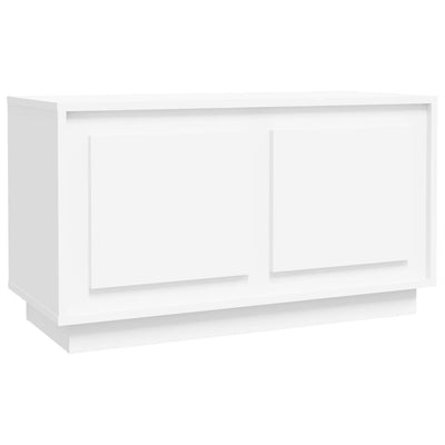 TV-taso valkoinen 80x35x45 cm tekninen puu
