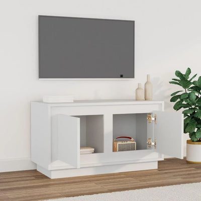 TV-taso valkoinen 80x35x45 cm tekninen puu