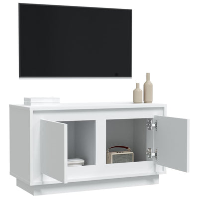 TV-taso valkoinen 80x35x45 cm tekninen puu