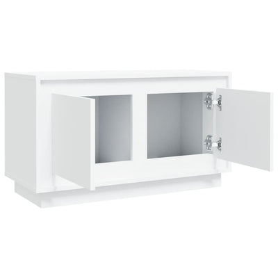 TV-taso valkoinen 80x35x45 cm tekninen puu