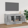 TV-taso betoninharmaa 80x35x45 cm tekninen puu