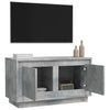 TV-taso betoninharmaa 80x35x45 cm tekninen puu