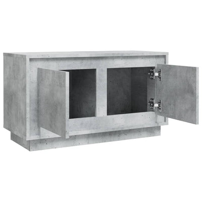 TV-taso betoninharmaa 80x35x45 cm tekninen puu