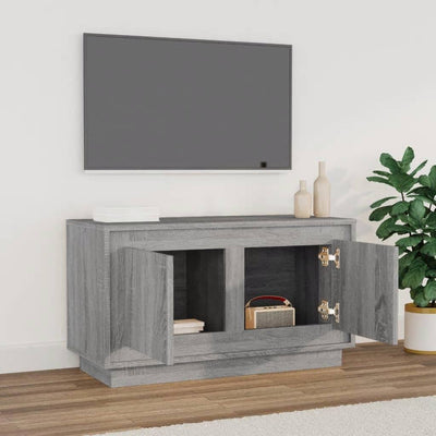 TV-taso harmaa Sonoma 80x35x45 cm tekninen puu