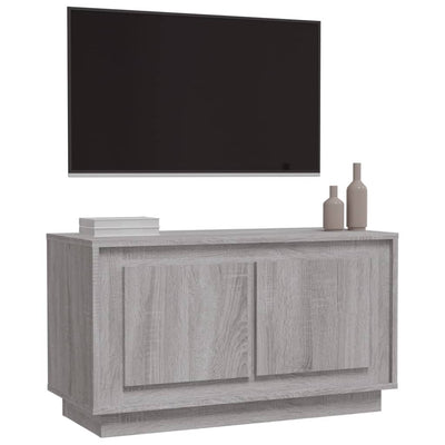 TV-taso harmaa Sonoma 80x35x45 cm tekninen puu
