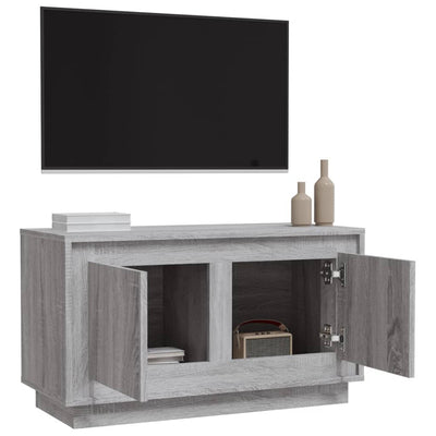 TV-taso harmaa Sonoma 80x35x45 cm tekninen puu