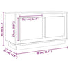 TV-taso harmaa Sonoma 80x35x45 cm tekninen puu