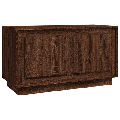 TV-taso ruskea tammi 80x35x45 cm tekninen puu