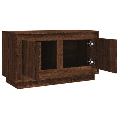 TV-taso ruskea tammi 80x35x45 cm tekninen puu