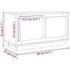 TV-taso ruskea tammi 80x35x45 cm tekninen puu