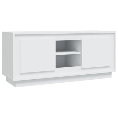 TV-taso valkoinen 102x35x45 cm tekninen puu