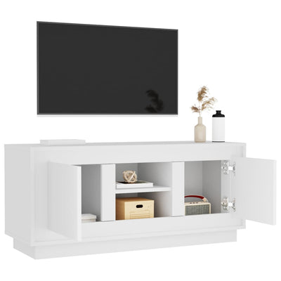 TV-taso valkoinen 102x35x45 cm tekninen puu
