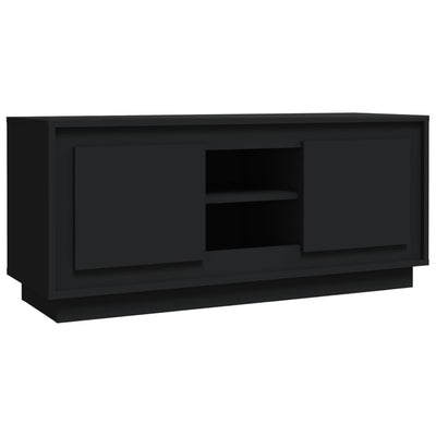 TV-taso musta 102x35x45 cm tekninen puu