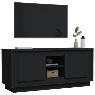 TV-taso musta 102x35x45 cm tekninen puu