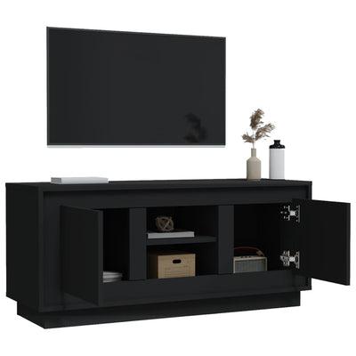 TV-taso musta 102x35x45 cm tekninen puu